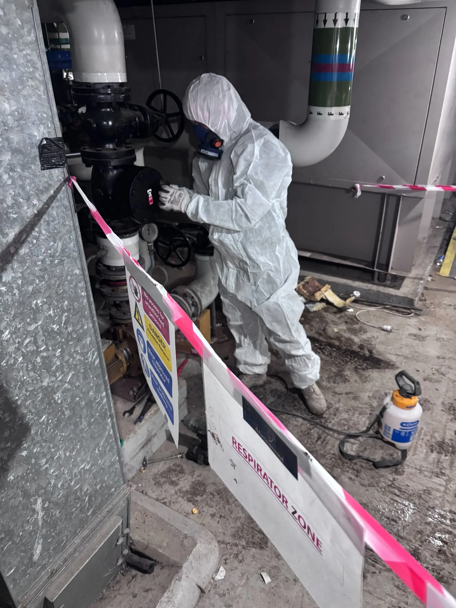 Asbestos artex removal from concrete soffit in Islington